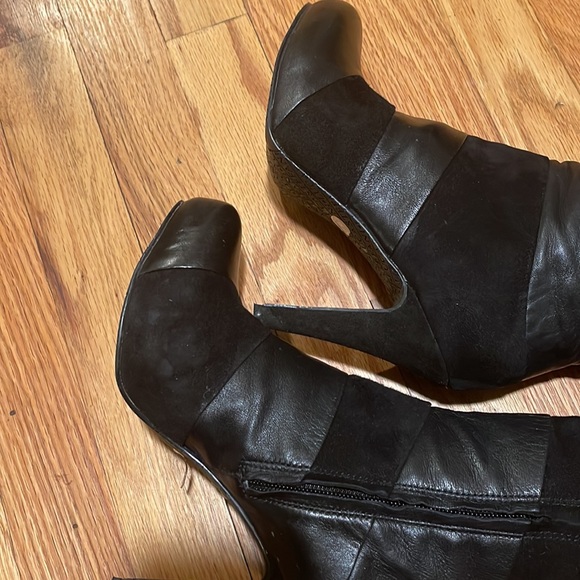 LUCA Stefani Alicia Black Leather/Suede Tall - Picture 5 of 7